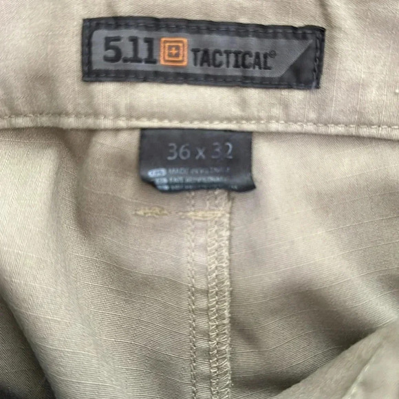 5.11 Tactical khaki utility hiking climbing outdoors pants size 36/32 - Picture 4 of 4